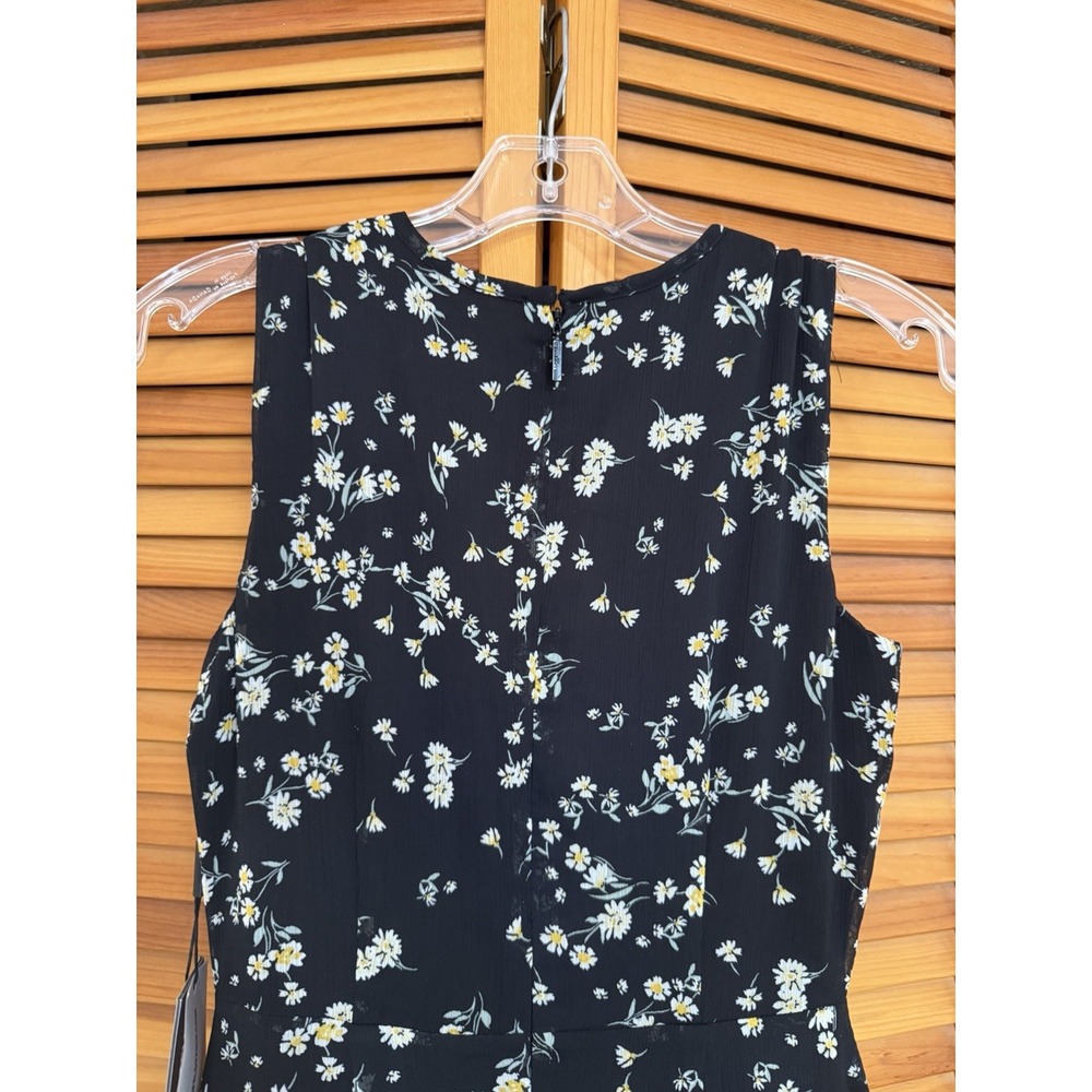 Karl Lagerfeld Women's Floral Sleeveless Ruffle Maxi Dress Black Floral NWT Sz 0 - Picture 8 of 8